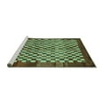 thumbnail image 2 of Ahgly Company Machine Washable Indoor Rectangle Checkered Turquoise Blue Modern Area Rugs, 8' x 10', 2 of 4