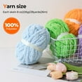 thumbnail image 3 of Chunky Yarn for Hand Knitting Soft Jumbo Bulky Fluffy Chenille Yarn for Crocheting Blanket Scarf DIY 8 Pack (Orange, 28yds, 8 Ounces Each), 3 of 7
