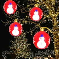 Nkmbld Large Inflatable Christmas Ornaments, 24inch Inflatables Xmas Decorated Ball for Holiday Indoor Outside Yard Lawn Porch Decor