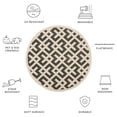 thumbnail image 5 of Safavieh Courtyard Alvin Geometric Indoor/Outdoor Area Rug, Black/Beige, 5'3" x 5'3" Round, 5 of 9