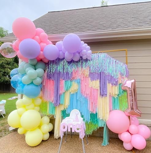 Pastel Rainbow Balloon Arch Kit, 162Pcs Macaron Assorted Colorful Party Balloon Garland Kit for Baby Shower, Wedding, Engagements, Birthday, Gender Reveal, Anniversary, Easter Decorations