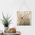 thumbnail image 6 of Flower Art Wild Flower Wooden Hanging Signs For Home Decor 12"x12" Square Rustic Wall Hanging Plaque Sign Farmhouse Wooden Wall Signs for Office Bedroom Living Room Housewarming Gift, 6 of 8