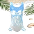 thumbnail image 6 of Shadoumai Girls Swimsuit One Piece Size 6 Front Criss Cross Tankini with Shorts Lightweight Color Block Beach Skirt Cute Ruched Bathing Suit Ruched Adjustable Strap Summer Girl's Swimwear, 6 of 7