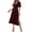 Wine, variant on Save 65% Instantly!Suumer Plus Size Womens Dresses Sexy Solid Short Sleeve V-Neck Pleated es Long Midi Maxi es Elastic Waist Boho Beach Pockets