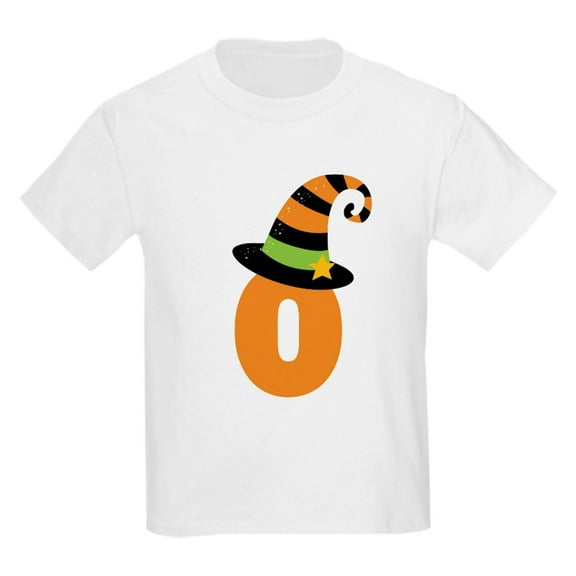 CafePress - Halloween Letter O Witch Monogram Kids Light T Shi - Light Classic Kids Graphic, Short Sleeve T-Shirt, Sizes XS-XL
