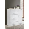 thumbnail image 3 of Hodedah 7-Drawer Dresser with Side Cabinet equipped with 3-Shelves, White, 3 of 5