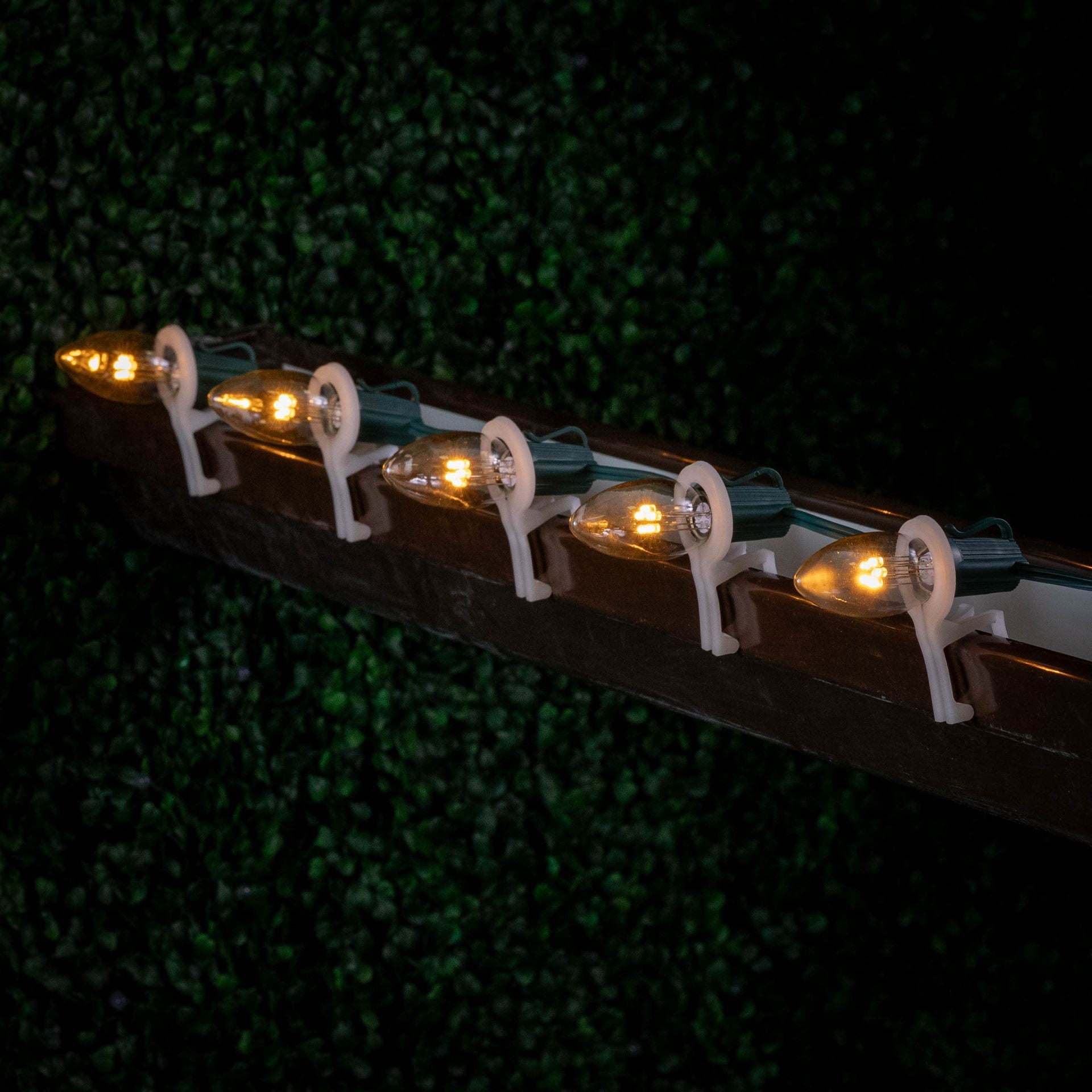 Novelty Lights 25 Pack C9 LED Outdoor String Light Patio Christmas Replacement Bulbs, Warm White, C9/E17 Base, .75 Watt