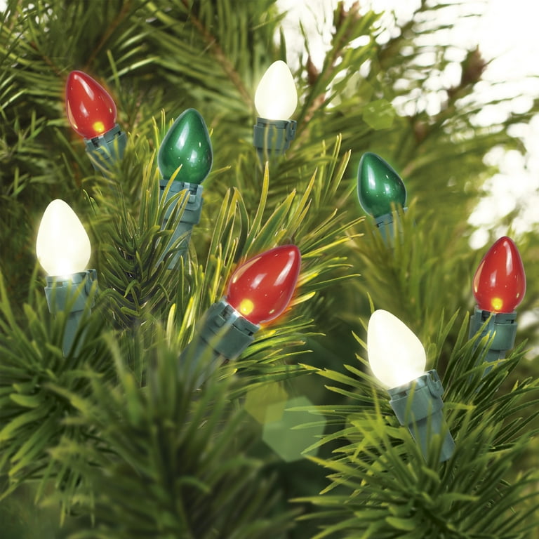 Red white and green led christmas lights deals