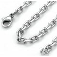 thumbnail image 6 of 2/3/4mm Men's Women's 316L Stainless Steel Silver Oval Link Chain Necklace, 6 of 6