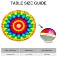 thumbnail image 6 of Rainbow Tie Dye Circular Pattern Round Fitted Tablecloth with Elastic Edge,Dining Table Cover Waterproof,Outdoor Round Tablecloth for Camping,Dining,Indoor and Outdoor, 6 of 7