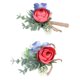 thumbnail image 2 of Ramillete para dama de honor, novio, portátil, reutilizable, exquisito, rosa coreano, perla, muñeca, conjunto de ramillete de flores, 2 of 8