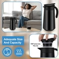 thumbnail image 2 of 2 Pcs 27oz Thermal Coffee Carafe Stainless Steel Coffee Pot for Keeping Hot/Cold Insulated Double Walled Vacuum Tea Pot with Press Button Drink Beverage Dispenser for Milk Tea (Black), 2 of 5