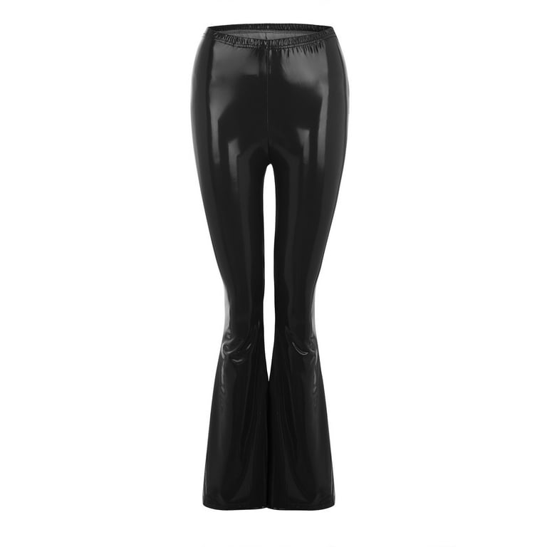 adviicd Spanx Leather Leggings For Women Women's Plus Size Leather Pants  Zipper Front Split PU Leather Skorts Khaki S