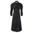 thumbnail image 4 of 2023 Clérigos Hombres Sotana Sacerdote Disfraz Obispo Iglesia Católica Romana Sotana Papa Pastor Padre Misa Misionero Túnicas Traje, 4 of 5