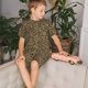thumbnail image 4 of Fotbe Leopard Print Pijama Estampada de 2 Piezas para Niños – Ropa de Dormir de Manga Corta Cómoda para Niños y Niñas, Camiseta y Shorts de Algodón-Large, 4 of 6