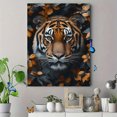 thumbnail image 4 of Qisvanset 12x16 Inch Jungle Tiger Floral Canvas Wall Art, Vibrant Wild Animal Exotic Nature Home Wall Decor, 4 of 8