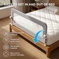 thumbnail image 2 of Haelhorneger Bed Rails for Toddlers, Baby Bed Rail Guard Foldable Toddler Bed Rail (Gray, 1.8m Sizes), 2 of 8
