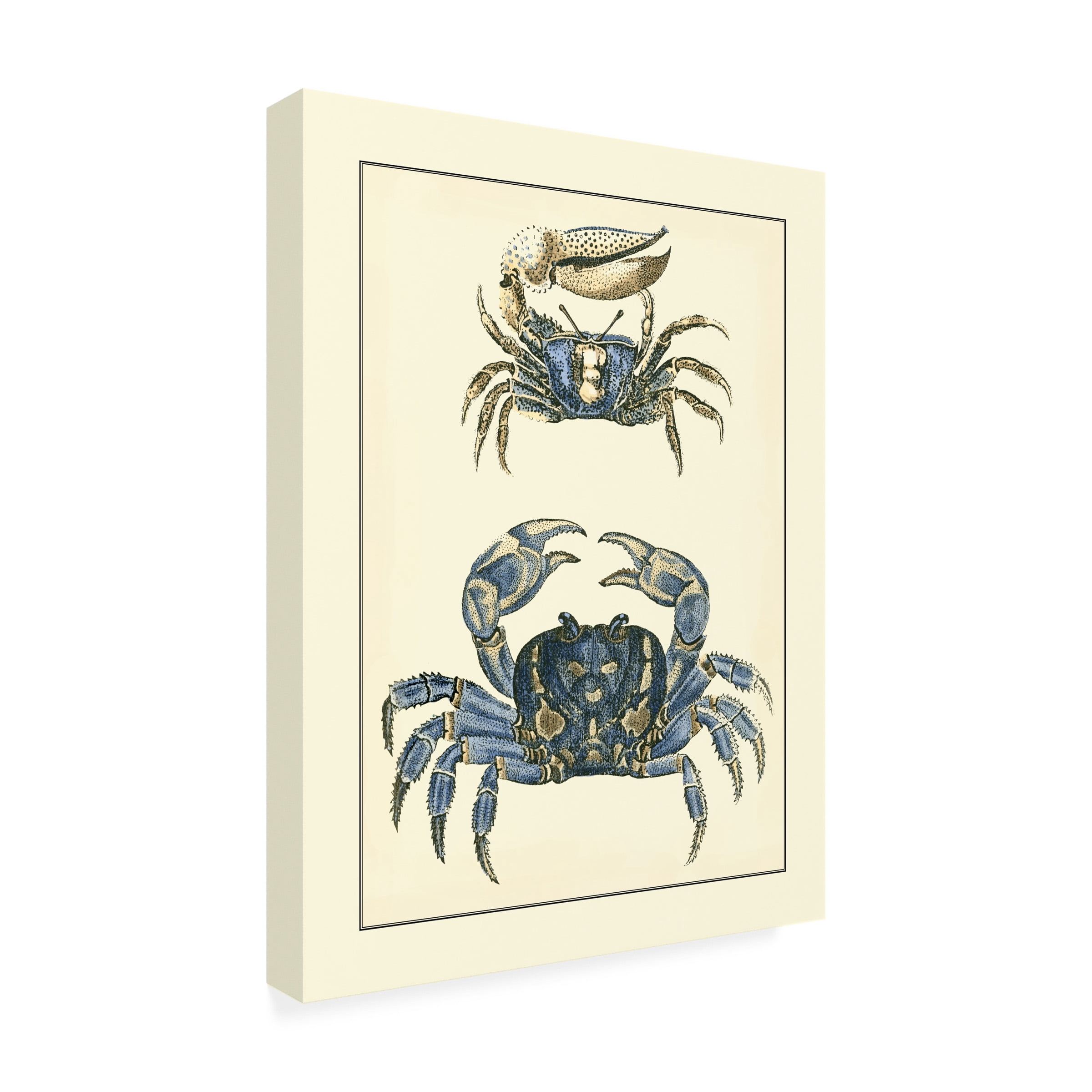 Vision Studio 'Antique Blue Crabs II' Outdoor Canvas 19x19