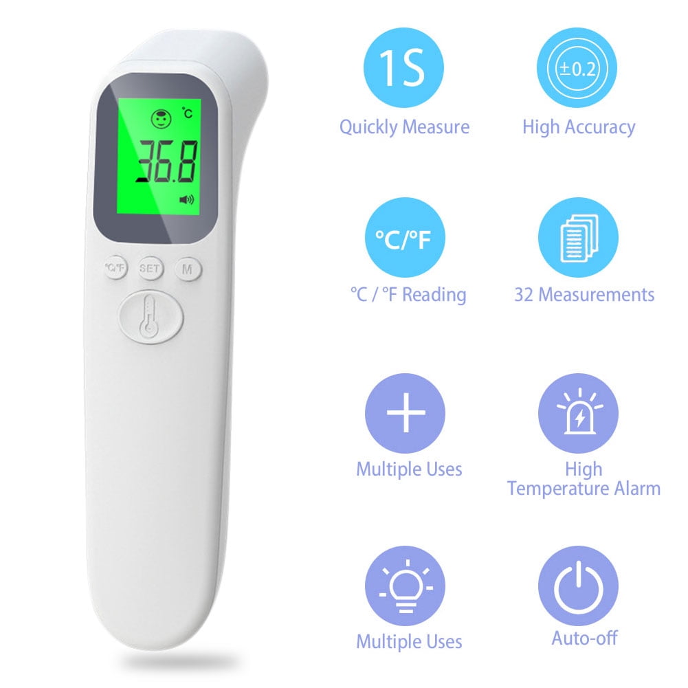 PLUSBRAVO Digital Thermometer for Adults Non Contact Infrared Baby