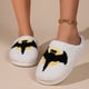 thumbnail image 5 of Zapatillas de murciélago de Halloween acogedoras zapatillas peludas antideslizantes para la sala de estar del hogar de invierno, 5 of 9