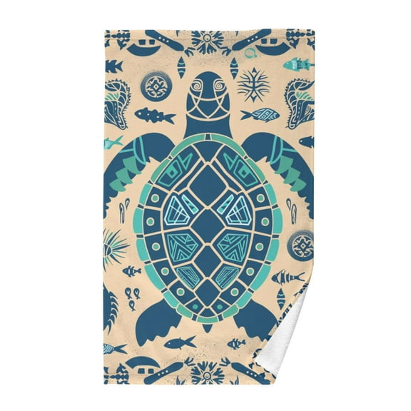 Boho Turtle Hand Towel Cotton Bath Towel Large Face Towels Absorbent for Bathroom Home Hotel