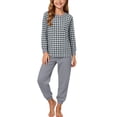 thumbnail image 2 of Lovzfmll Loungewear Set for Boys & Girls, Plaid Long Sleeve Top & Joggers, Cozy Sleep Set for Toddler, 1-2 Years, 2 of 7