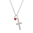 thumbnail image 2 of Delight Jewelry Acrylic 5/16" Maroon Heart I Have Plans for You Engraved Cross Zoey Necklace, 28", 2 of 4