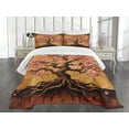 thumbnail image 3 of Ambesonne Boho Quilted Bedspread Set 3 Pcs, Blushy Sakura Fantasy Tree, King Size, Soft Pink Pale Vermilion, 3 of 4