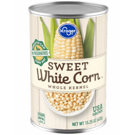 Kroger Whole Kernel Sweet White Corn -- 15.25 oz