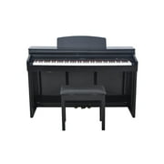 Artesia DP-150e Plus Digital Upright Piano Bundle | 88 Keys, Bluetooth & USB Connectivity, High Gloss Ebony