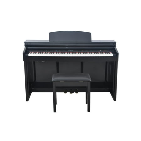 Artesia DP-150e Plus Digital Upright Piano Bundle | 88 Keys, Bluetooth & USB Connectivity, High Gloss Ebony