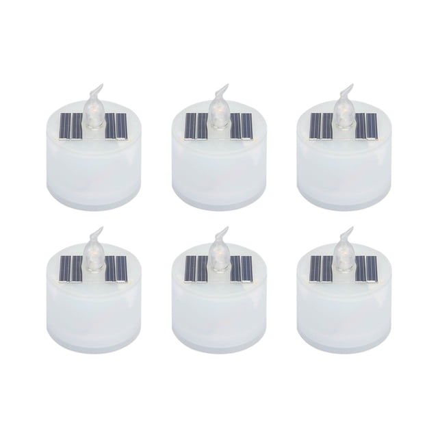 Luces de té de energía solar, 6 piezas de luces de té solares Luz de té solar Luces de té solares impermeables Funcionalidad de alta precisión Jadeshay A