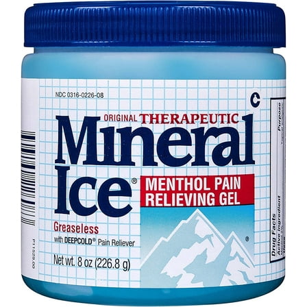 Mineral Ice Menthol Pain Relieving Gel, 8 Oz, 2 Pack