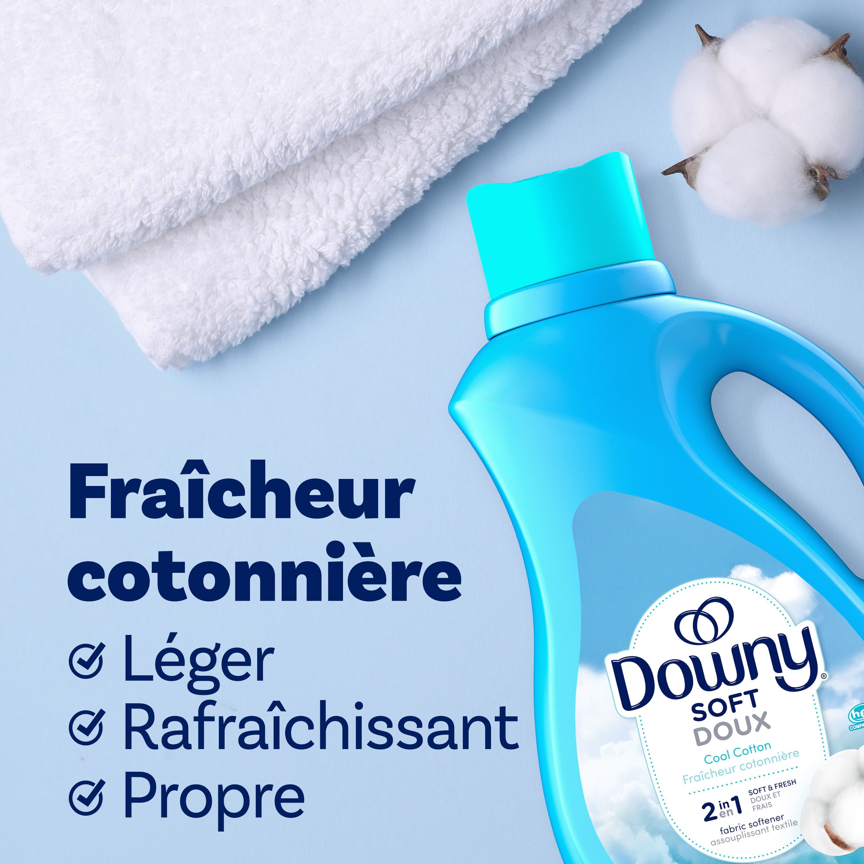 Downy Ultra Laundry Liquid Fabric Softener (Fabric Conditioner), Cool Cotton, 3.29L