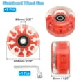 thumbnail image 2 of Unique Bargains Ensemble de 8 Roues de Patin à Roulettes, 58mm 82A Roues de Skateboard Lumineuses, Rouge, 2 of 7