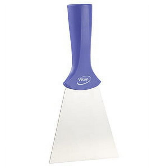 Vikan 4" Handle Mounted Stainless Steel Scraper - Purple (4 Units)