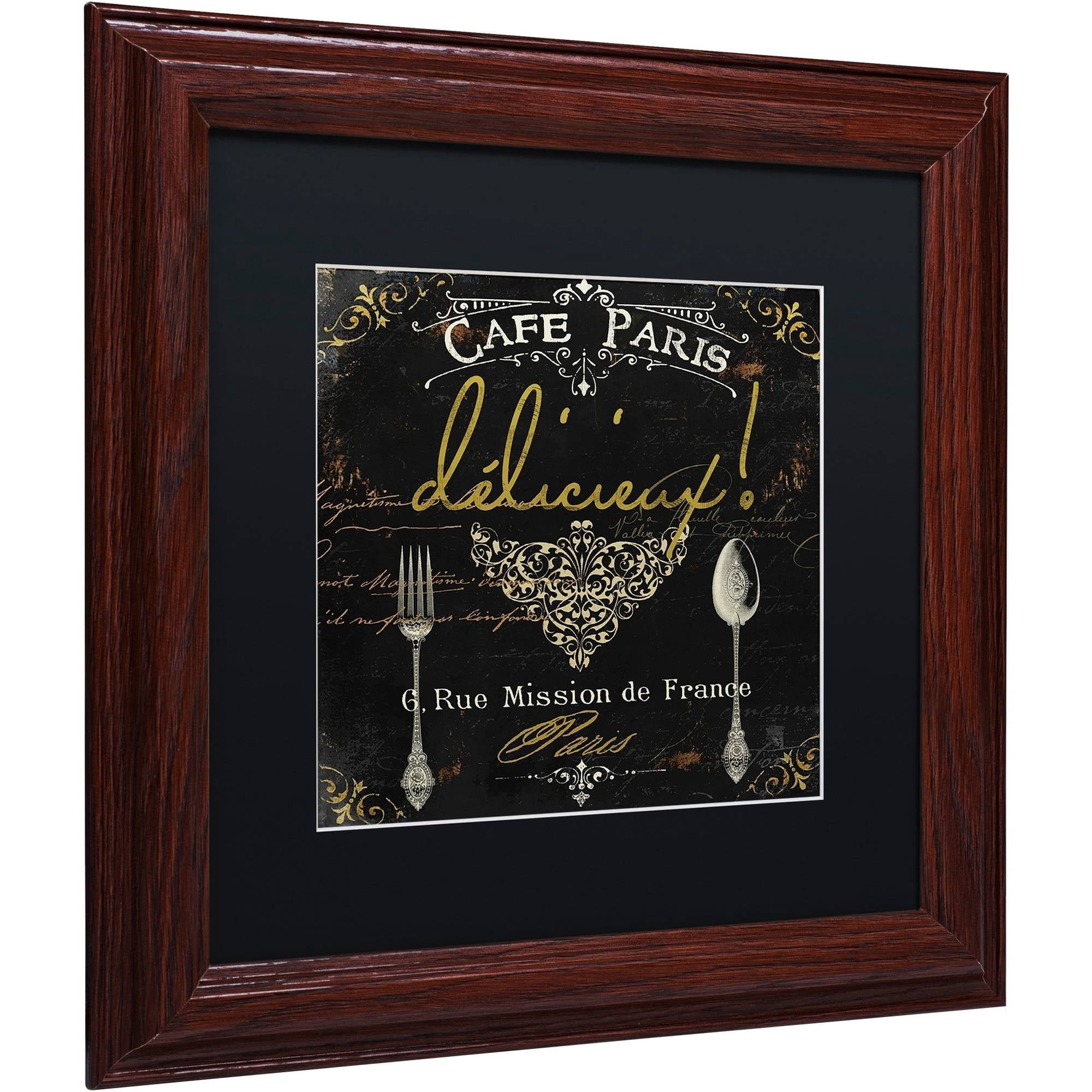 Trademark Fine Art "La Cuisine III" Canvas Art by Color Bakery Black Matte, Wood Frame