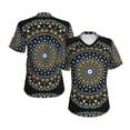 thumbnail image 5 of Wukai Dot Mandala Classic V-Neck T-Shirt for Women: Comfortable, Stylish, and Versatile Wardrobe Essential-Large, 5 of 7