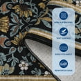 thumbnail image 4 of Hasoo Large 9' x 12' Blue Black Vintage Floral Area Rug for Living Room Washable Soft Indoor Floor Carpet Room Decor, 4 of 5