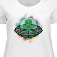 thumbnail image 4 of Inktastic Spaceship Funny Alien Outer Space Women's Plus Size T-Shirt, 4 of 5