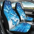 thumbnail image 3 of Yuyamidu Blue Butterfly Car Front Seat Covers Waterproof Front Seat Cover 2 Pcs Set Breathable Auto Interior Accessories Universal Fit Most Cars, 3 of 7