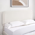 thumbnail image 3 of Miniyam Queen Size Ivory Boucle Upholstered Bed with 4 Storage Drawers & Curved Stitched Tufted Headboard for Adult, 3 of 7