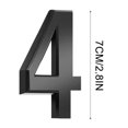 thumbnail image 2 of 3 Inch Black Modern House Numbers, Self-Adhesive Mailbox & Door Address Plaques, Metal-Look ABS Plastic, 0-9 Set for Indoor or Outdoor Use, Easy Install, 2 of 2