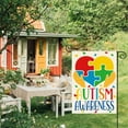 thumbnail image 2 of Autism Awareness Garden Flag 12x18 Inch Double Sided Outside, Puzzle Piece Love Heart Inspirational Support Yard Outdoor Flag, 2 of 6