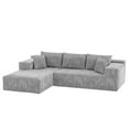 thumbnail image 3 of Homall 108" Sectional Sofa Boneless Cloud Couch with L-Shape Chaise Modular Sofa Couch with Deep Seat No Assembly for Living Room,Studio,Apartment,Chenille Gray, 3 of 9