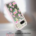 thumbnail image 2 of BD Hybrid Protector Case for Google Pixel 7a (Pink Carnations) with Earbuds, 15W Magnetic Wireless Charger, Digital LED USB-C Cable (3.3 Feet), 2 of 6