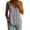 Gray, variant on Kilaqueen Cotton Linen Camisole Tops for Women Spaghetti Strap V Neck Button Down Peplum Hem Summer Boho Tank Tops