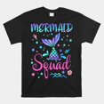 thumbnail image 1 of Mermaid Squad Of The Birthday Family Matching Unisex T-Shirt Size S-5XL Z1808, 1 of 4