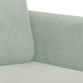 thumbnail image 3 of vidaXL 2 Piece Sofa Set Light Grey Velvet, 3 of 4
