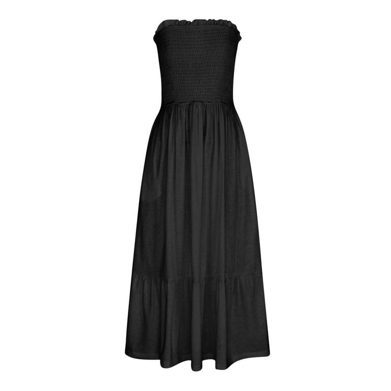 ワンピース Herlipto Must Have Summer Dress black M Herrnalise Women's Summer Off The Shoulder Strapless